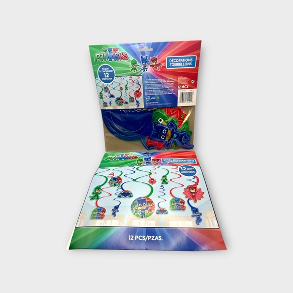 ❗️5/$25❗️ PJ Masks Swirl Decorations - 2 Packa - Picture 1 of 3